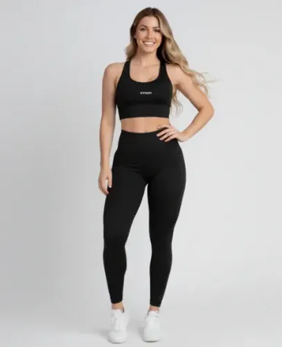 Conjunto Calça Legging + Top Fitness Feminino Academia Treino z1371