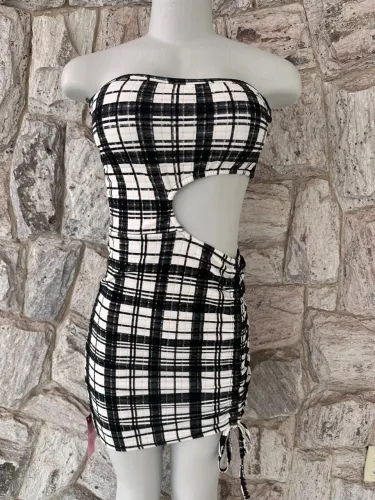 Vestido Tubinho Xadrez