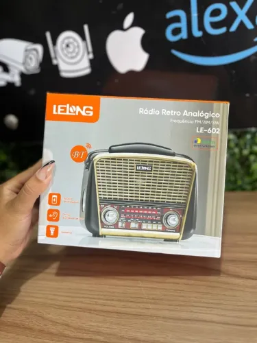 Radio Retrô Analógico FM - AM - SW LE-602 LELONG