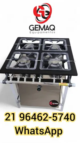 Fogão Industrial 4 Bocas com forno GEMAQ