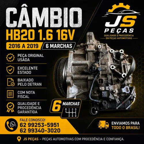 Cambio Hyundai Hb20 Hatch 1.6 6 Marchas Automatico 2016 A 19