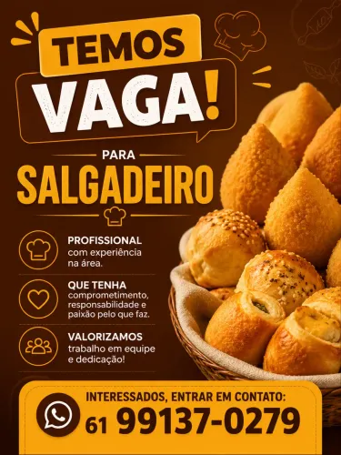 Vaga para salgadeiro 