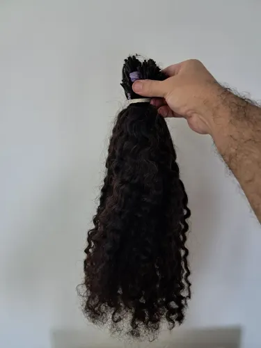 Cabelo natural cacheado 50cm usado somente 15 dias
