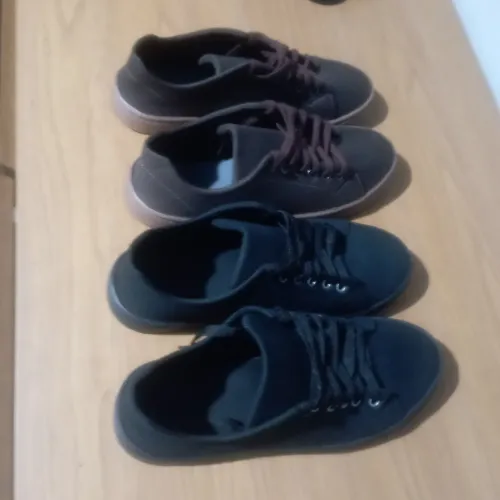 Sapatênis 2 pares preto e marrom 