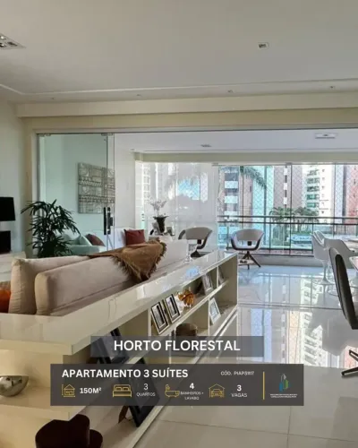 APARTAMENTO NASCENTE 150m² 3 SUÍTES GABINETE VARANDA GOURMET INFRA VENDE HORTO FLORESTAL