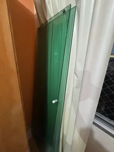 2 Folhas de Vidro Temperado Verde para Box - 60x184cm (8mm)