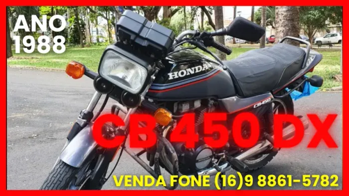 Honda CB 450 DX ano 1988