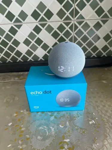 Echo Dot (4ª geração): com Relógio e Alexa | - Cor Azul