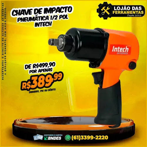 Chave de Impacto Pneumática 1/2 Pol Intech