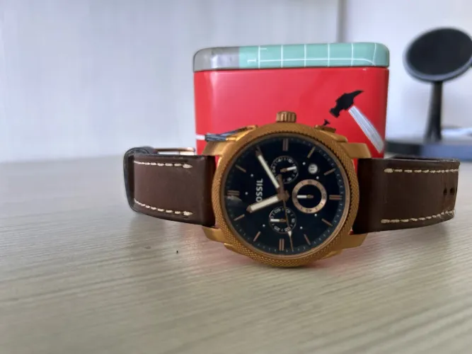 Relógio Masculino Fossil Machine Chronograph FS5073 - Completo na Lata