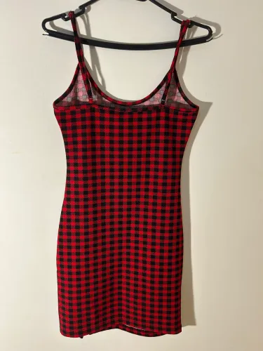 vestido xadrez tubinho