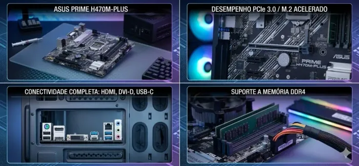 Kit Asus Prime H470m Plus + Intel G5920 + 8gb ddr4 Kingston