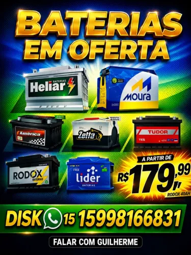 Baterias Novas e Seminovas c/Garantia Aparti de 170$