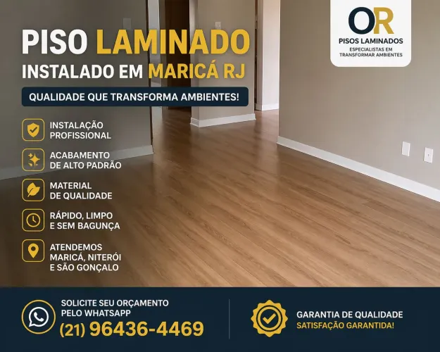 Piso Laminado em Maricá RJ com Instalação Rápida