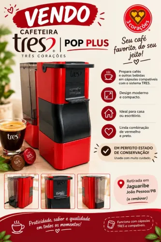 Cafeteira - Máquina de Expresso Três Corações POP PLUS