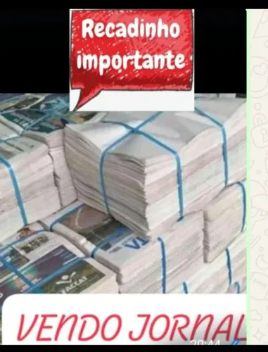 Vendo fardo com 10 kilos de jornal 110.00 meu watesap 48. * 