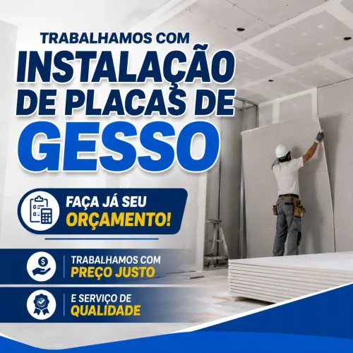 Instalação de forro de gesso