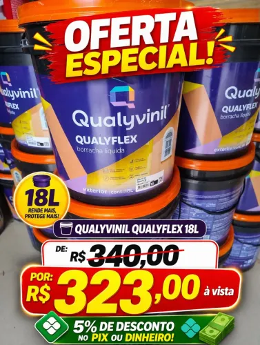 Tinta emborrachada líquida Branca 18L 