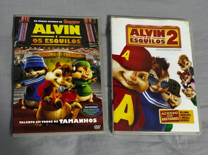 DVDs Alvin e os Esquilos 1 e 2