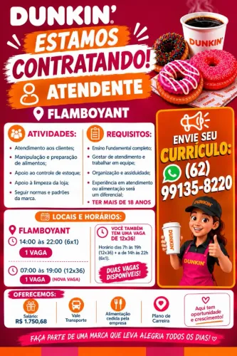 Vaga atendente 