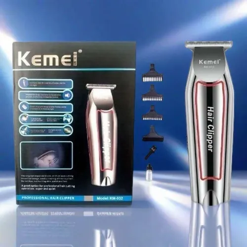 máquina de acabamento cortar cabelo barba profissional recarregável kemei KM-032
