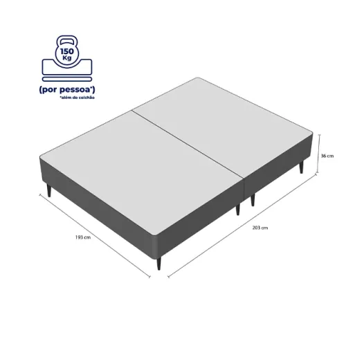 Base Cama Box King Ortobom 1,93 x 2,03