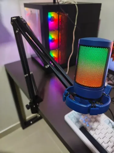 Microfone USB Fifine Ampligame A6T RGB Completo