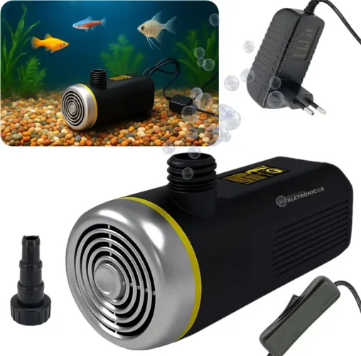 Bomba para Aquário Bivolt 8.6L/Min Uso Interno ou Externo da Água - BOM8723