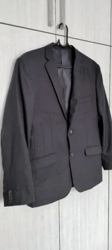 Terno Cia do Terno Slim Premium - Paletó Tam. 50 + Calça Tam. 44 - Cinza Chumbo