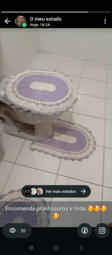 Jogo de banheiro de croche