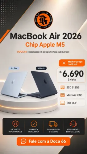MacBook Air 2026 Apple M5 16GB RAM SSD 512GB 13,6" | Novo Lacrado