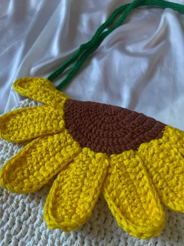 Bolsa Girassol - Crochê 