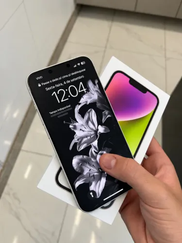 iPhone 14, 128GB Branco, Bateria 87%