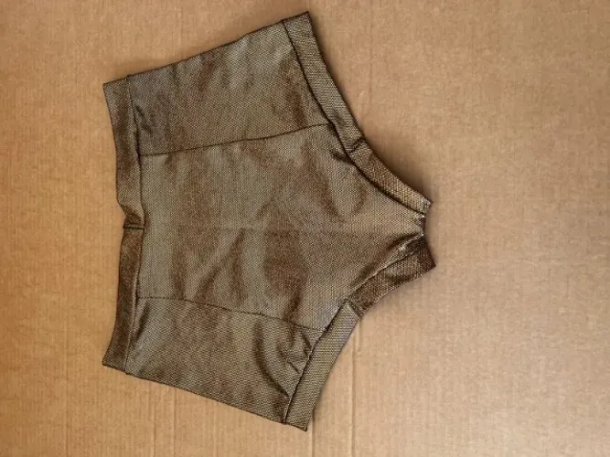 Hot Pant Dourada Holográfica - Tamanho Único - Carnaval