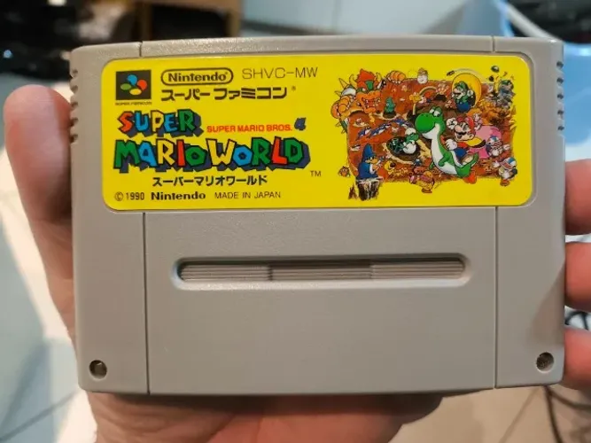 Fita / Cartucho original Super Mario World para Super Famicom - Super Nintendo