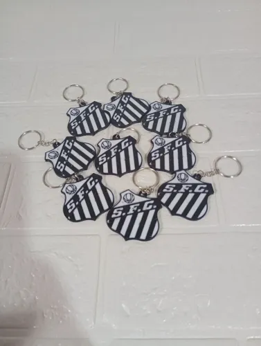 KIT 10 CHAVEIROS DO SANTOS FC FEITO EM 3D 