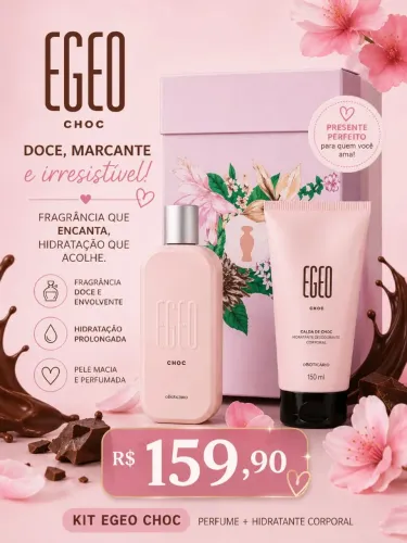 Kit Egeo Choc Perfume + hidratante 