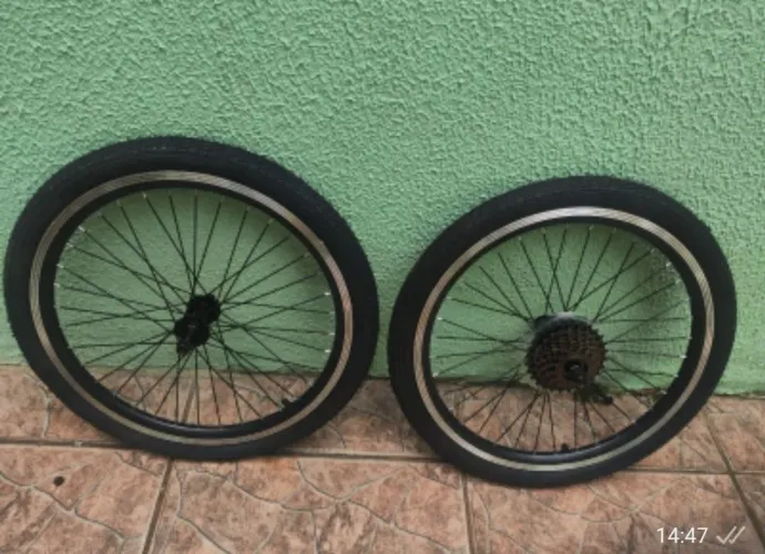 Par de rodas aro 20 completas 
