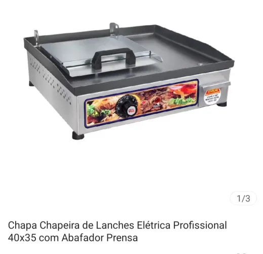 Chapa elétrica ,1 usada apenas 3 vezes , *