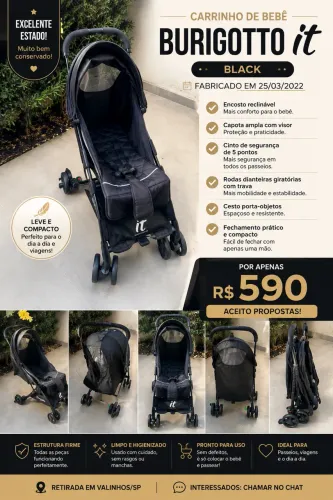 Carrinho de Bebê Burigotto