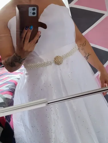 Vestido de noiva dois em um