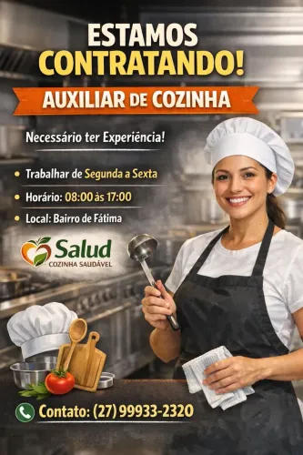 Vaga pra auxiliar de cozinha