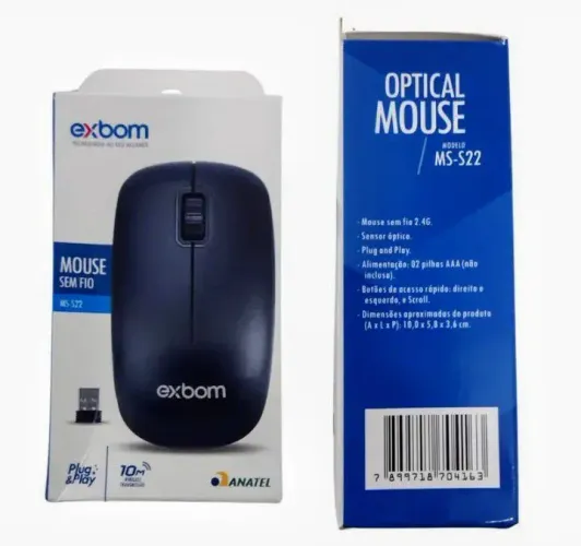 Mouse Sem Fio Preto