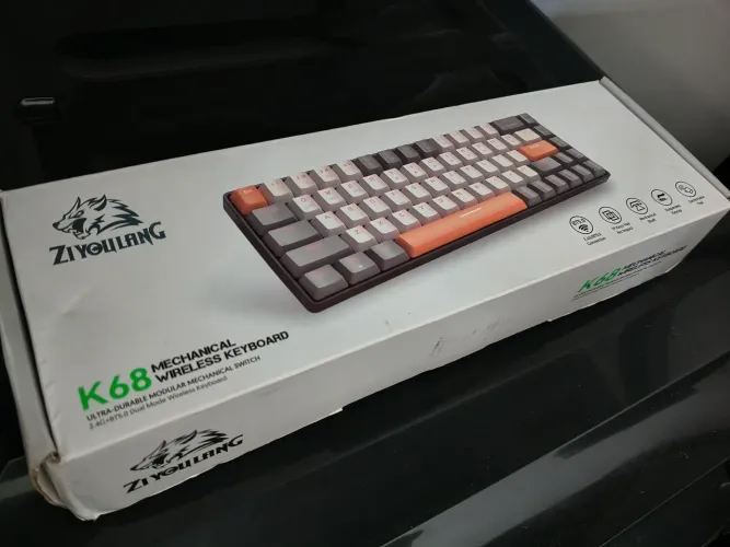 Teclado k68 mecânico wireless