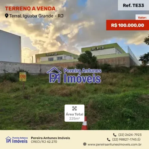 TERRENO À VENDA - TERRAL, IGUABA GRANDE - RJ