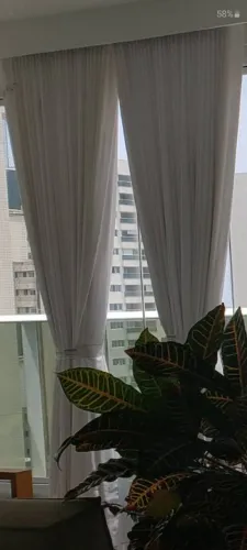 Cortina em linho 9m