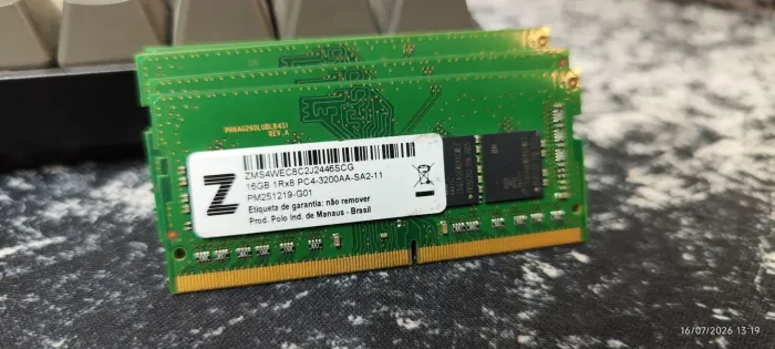 Memória DDR4 notebook 16GB