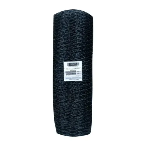 Tela Galinheiro Plástica Preta 1,5x50m Tecnyl