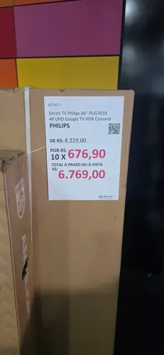 Tv 86 LED 4K PUG7019 PHILIPS