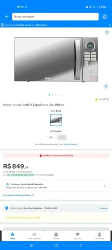 Microondas philco 30L